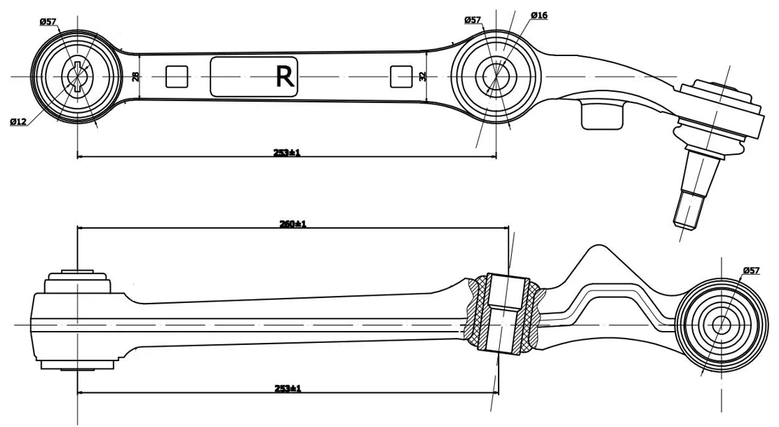 Front Lower Right Control Arm for Commodore Crewman Calais VT VX VY VZ Monaro V2 - Image 3