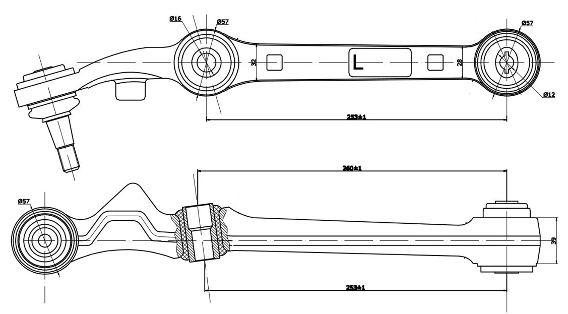 Front Lower Left Control Arm for Commodore Crewman Calais VT VX VY VZ Monaro V2 - Image 3