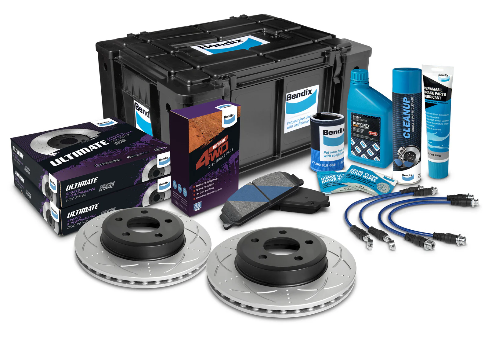 Front Bendix Brake Upgrade Kit for Ford Ranger PX & Mazda BT50 UP UR U4WD-BUK9