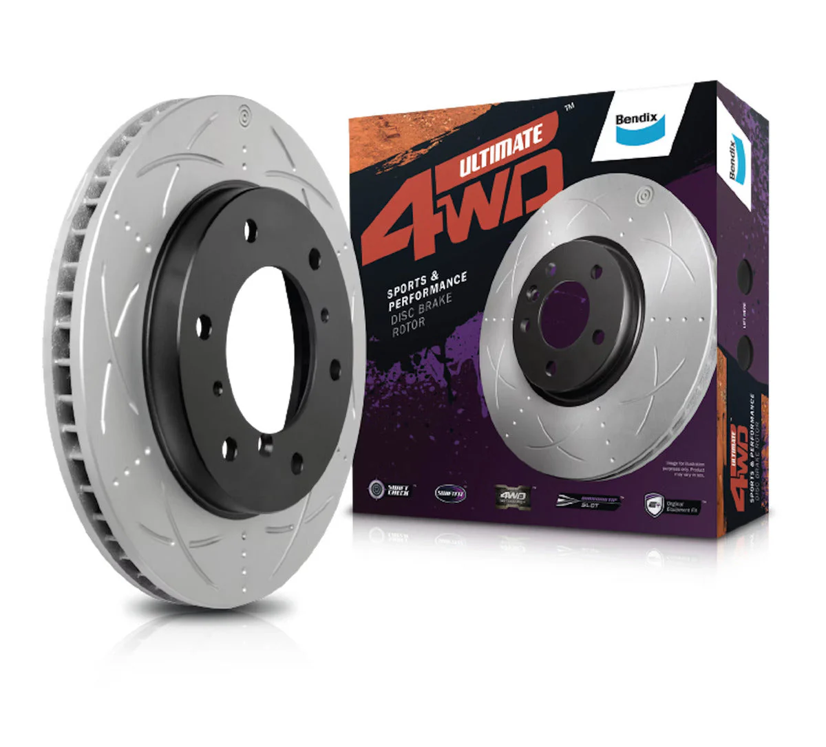 Bendix ULT4WD Rear Brake Rotor for Toyota LandCruiser LC300 FJA300 Prado GDJ251