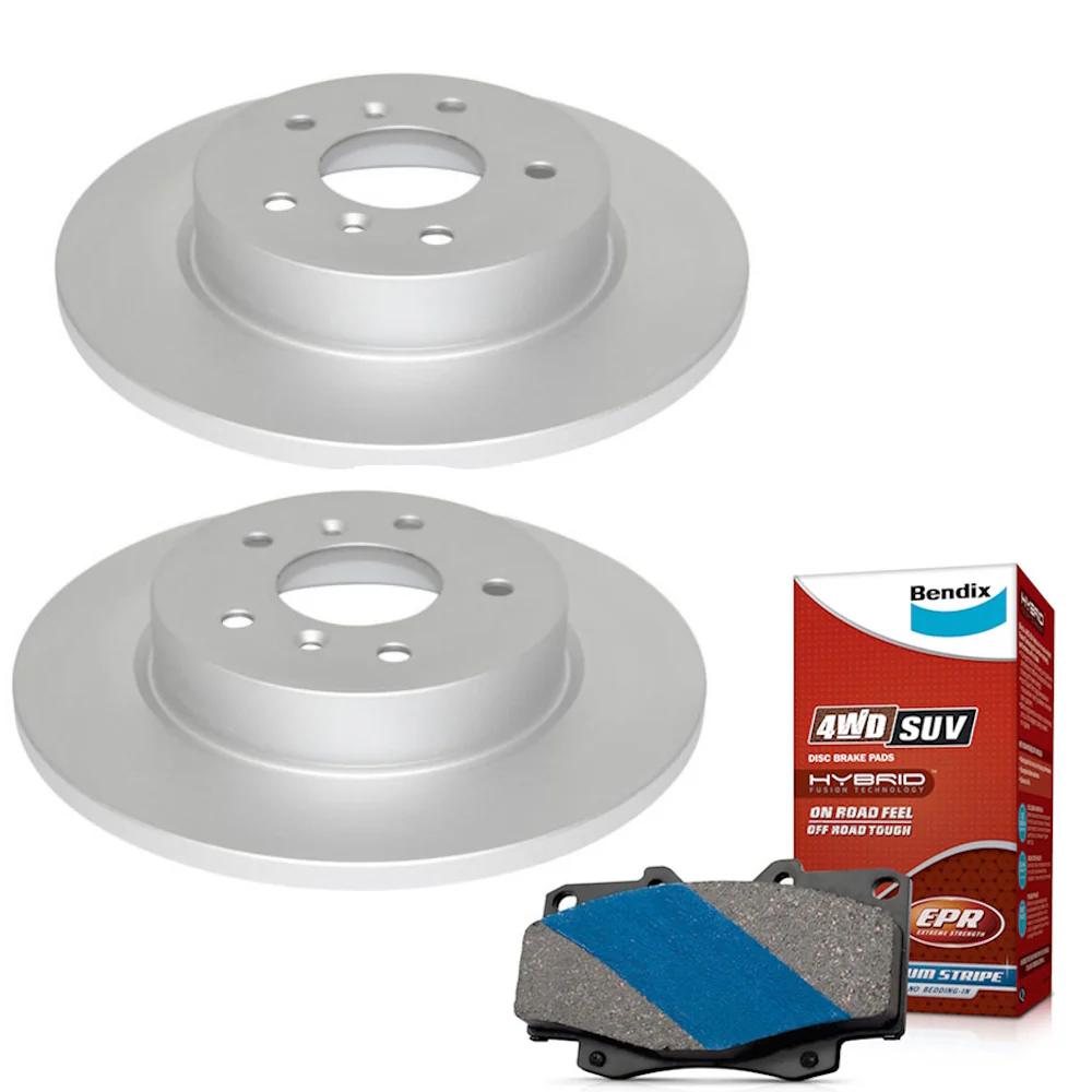 Bendix Rear Brake Pads + Rotors for Nissan Qashqai J11 FWD