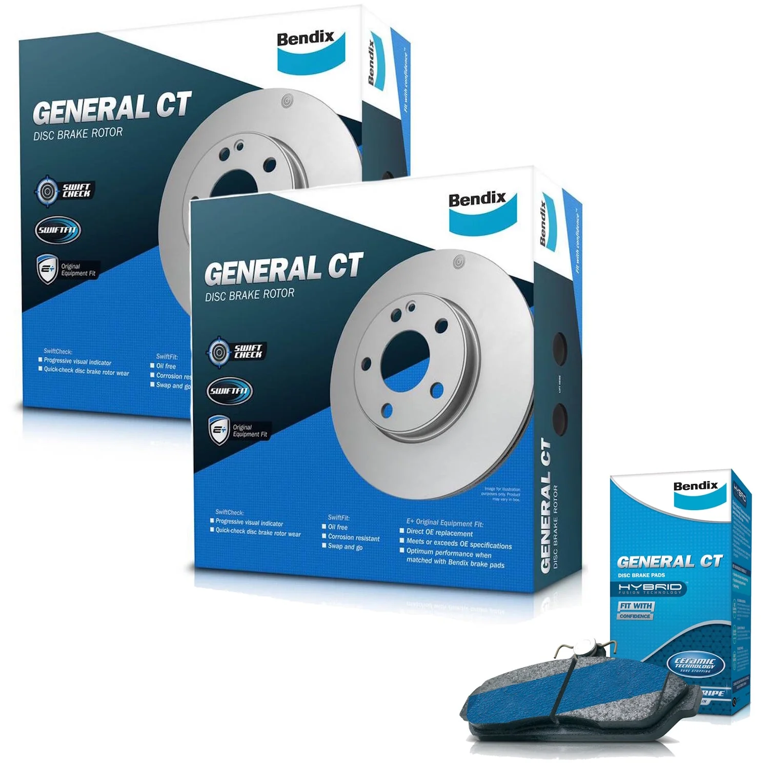 Bendix Front Brake Pads + Rotors for Ford Focus LS LT LV LW 278mm DB1679