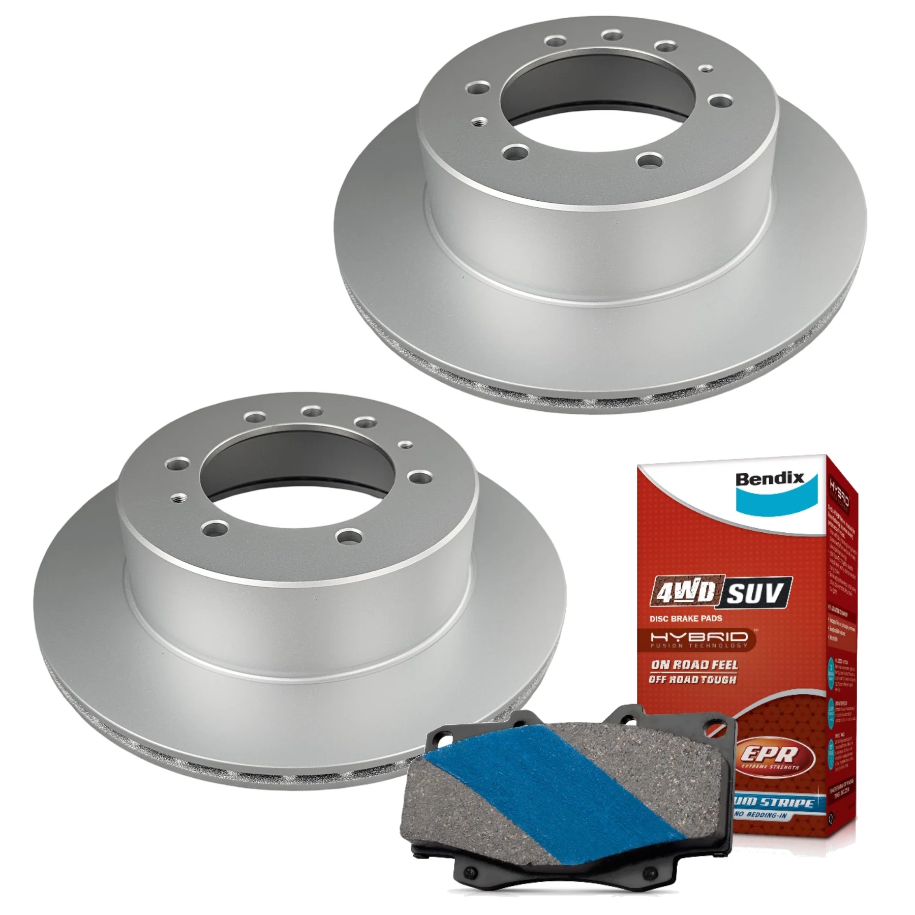 Bendix Rear Brake Pads + Rotors for Nissan Patrol GU Y61 DB1148