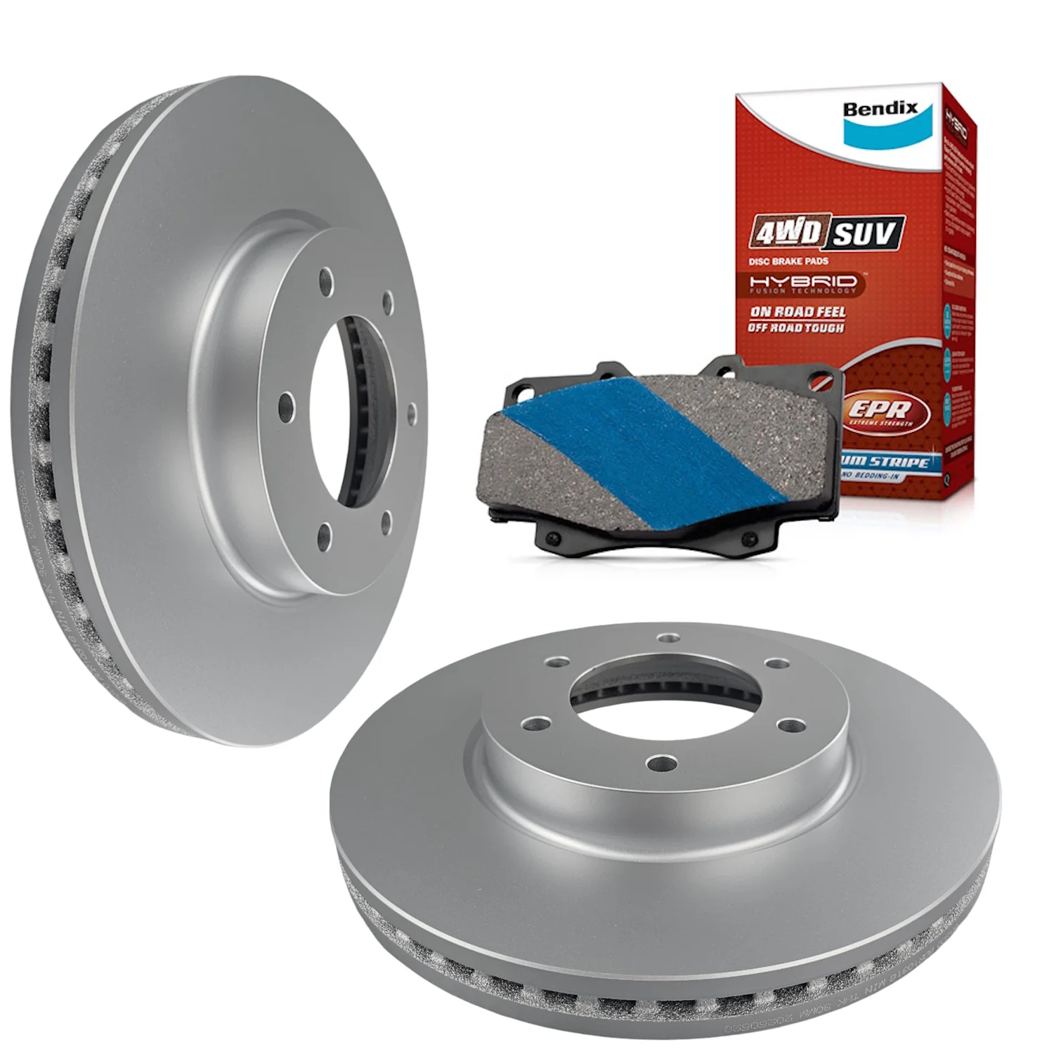Bendix Front Brake Pads + Rotors for Ford Everest UA, Ranger Raptor PX3 DB2379