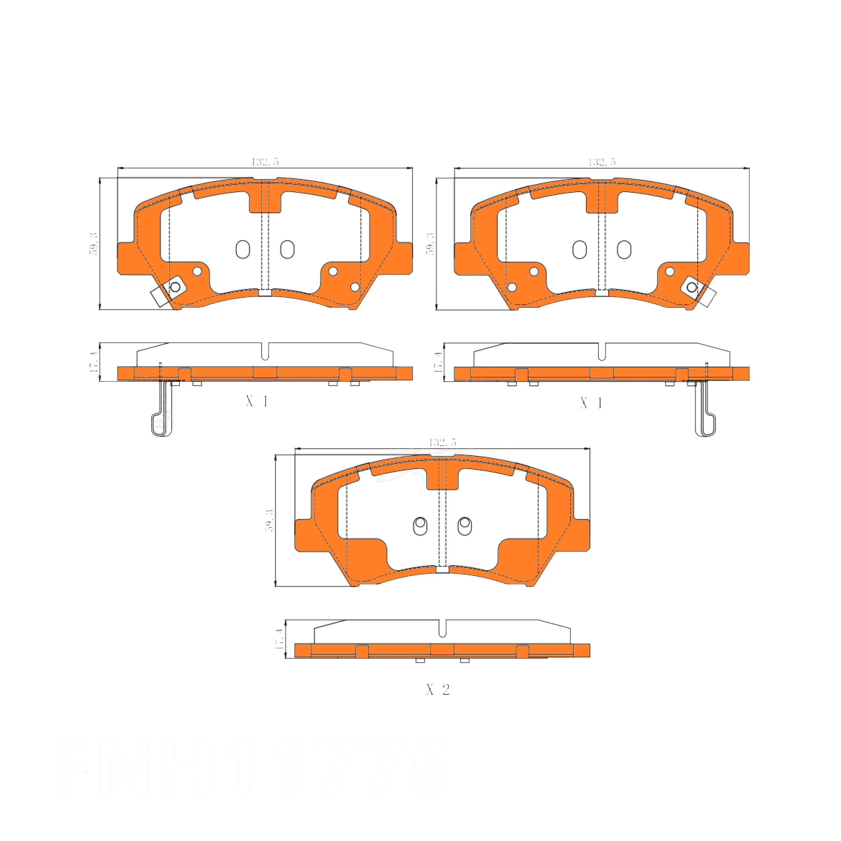 Front Disc Brake Pads Set for Hyundai Veloster FS, Elantra MD, i30 GD, Kia Cerato YD - Image 3