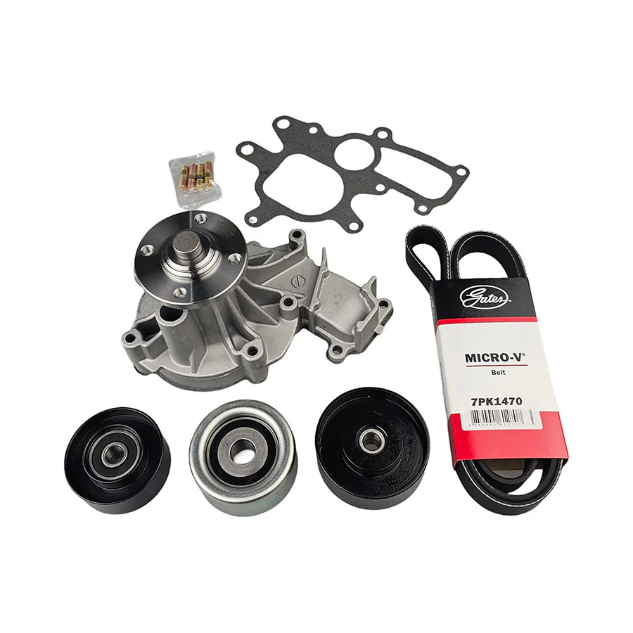 Drive Belt Water Pump Engine Pulleys For Toyota Hiace KDH211 KDH221 3.0L 1KDFTV