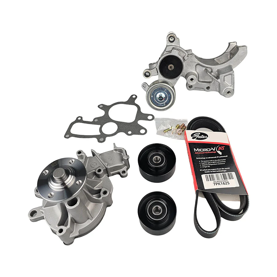 Drive Belt, Water Pump, Tensioner, Engine Pulley For Toyota Prado KDJ155 1KDFTV