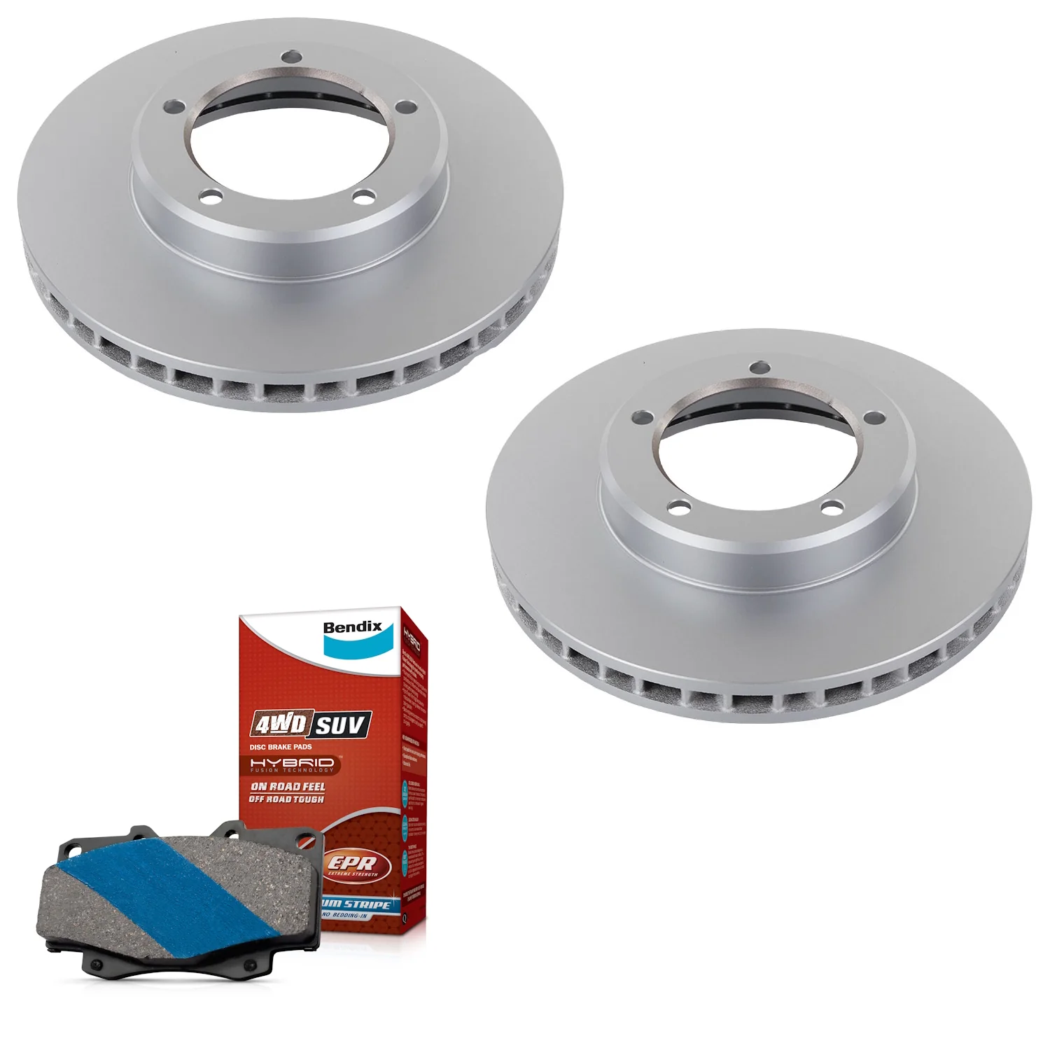 Front Bendix 4WD Brake Pads & Rotors for Toyota Landcruiser HZJ78 HZJ79 HZJ105 VDJ76 VDJ78 VDJ79 HZJ105 FZJ78 FZJ79 FZJ105