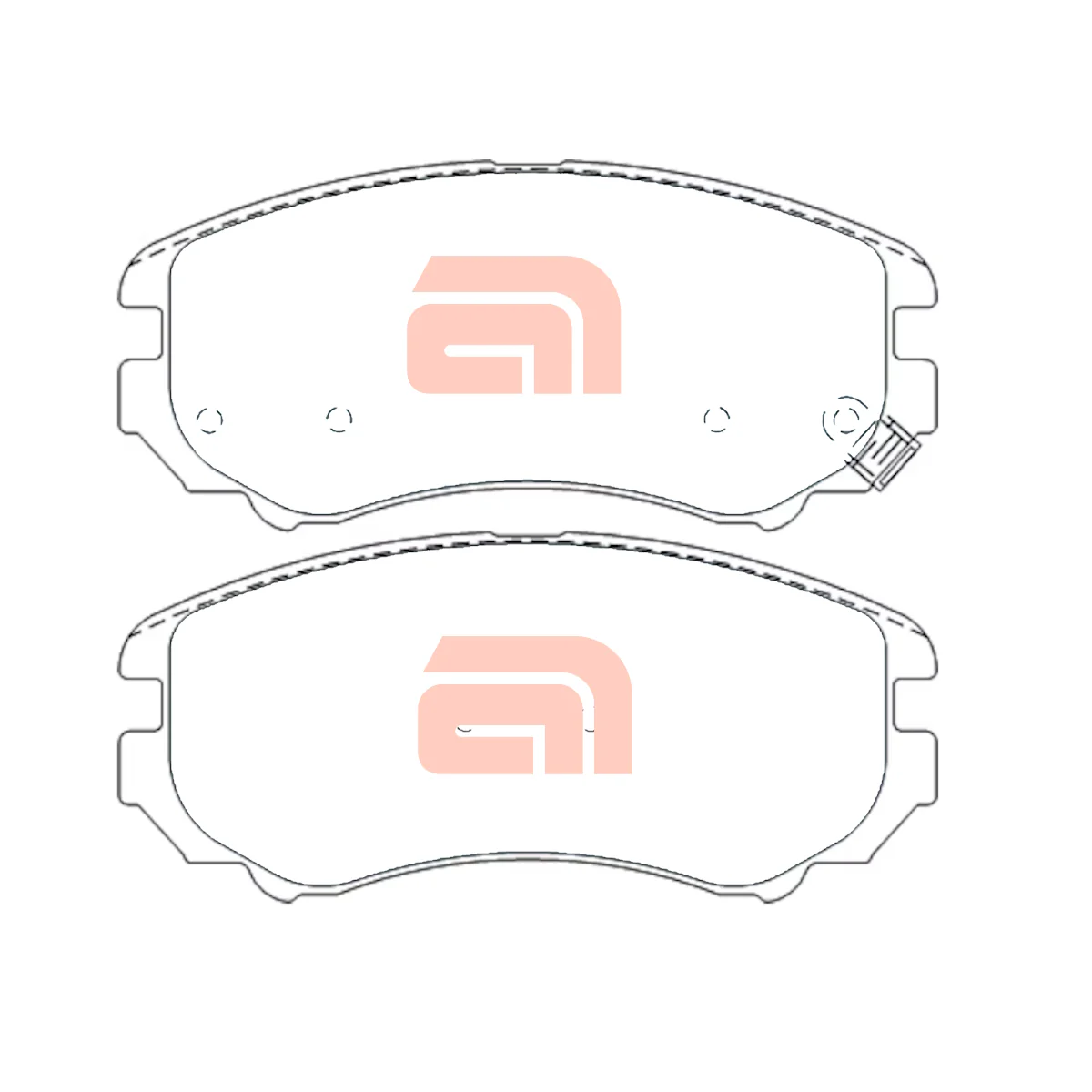 Front Brake Pads for Hyundai Tucson JM Sonata NF Kia Sportage SL Soul AM 04~13 - Image 2