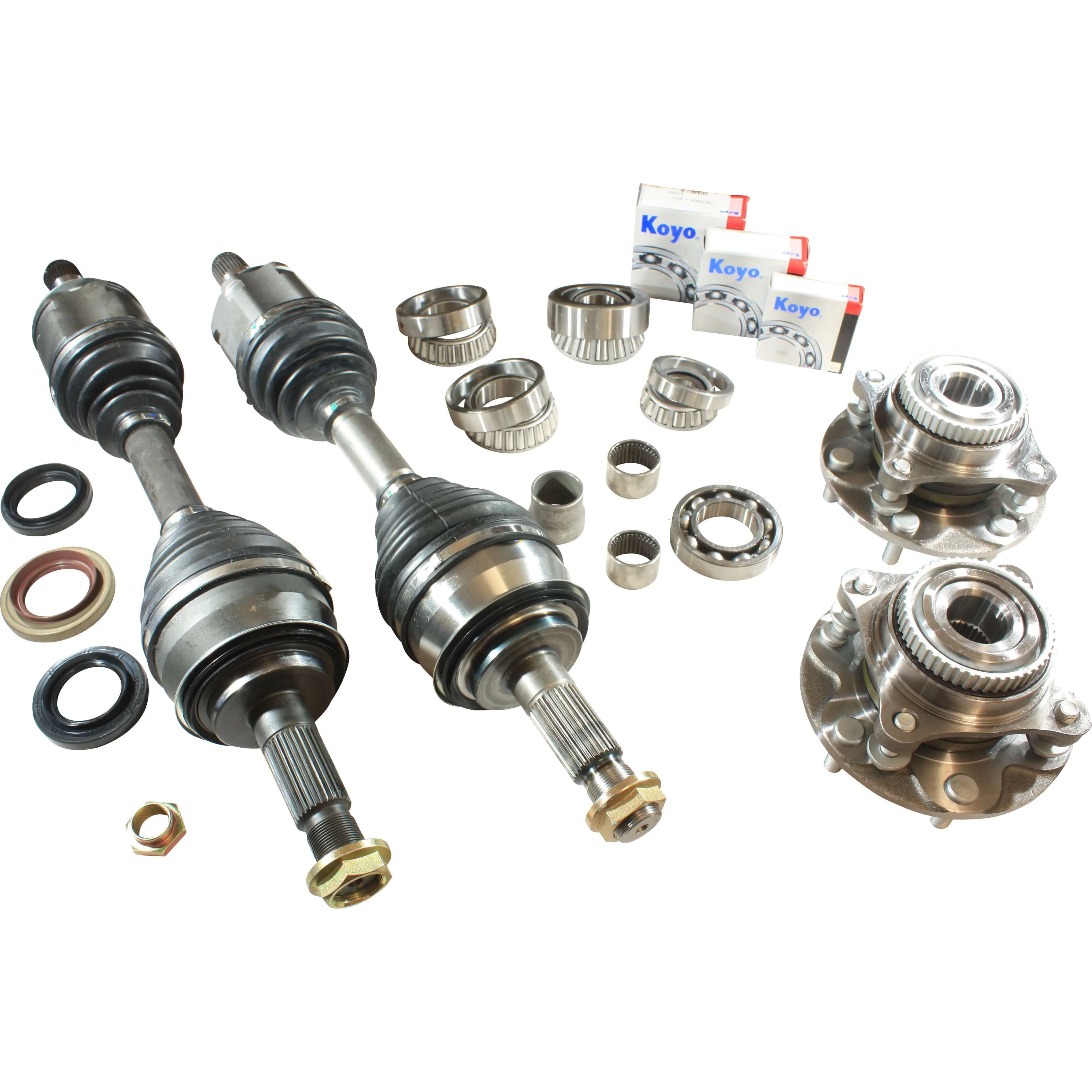 Front CV Drive Shaft Wheel Bearing Hubs Diff Rebuild Kit for Toyota Hilux KUN26R