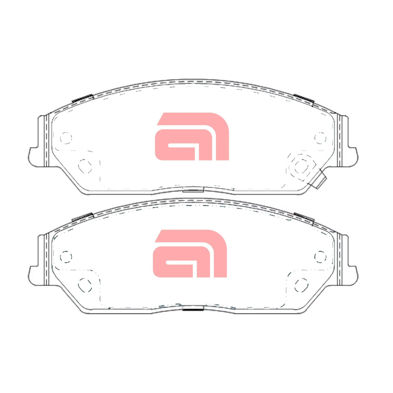 Front Disc Brake Pads Set for Toyota Camry ACV40 ASV50 Sedan & Aurion GSV40 GSV50 - DB2243 - Image 2