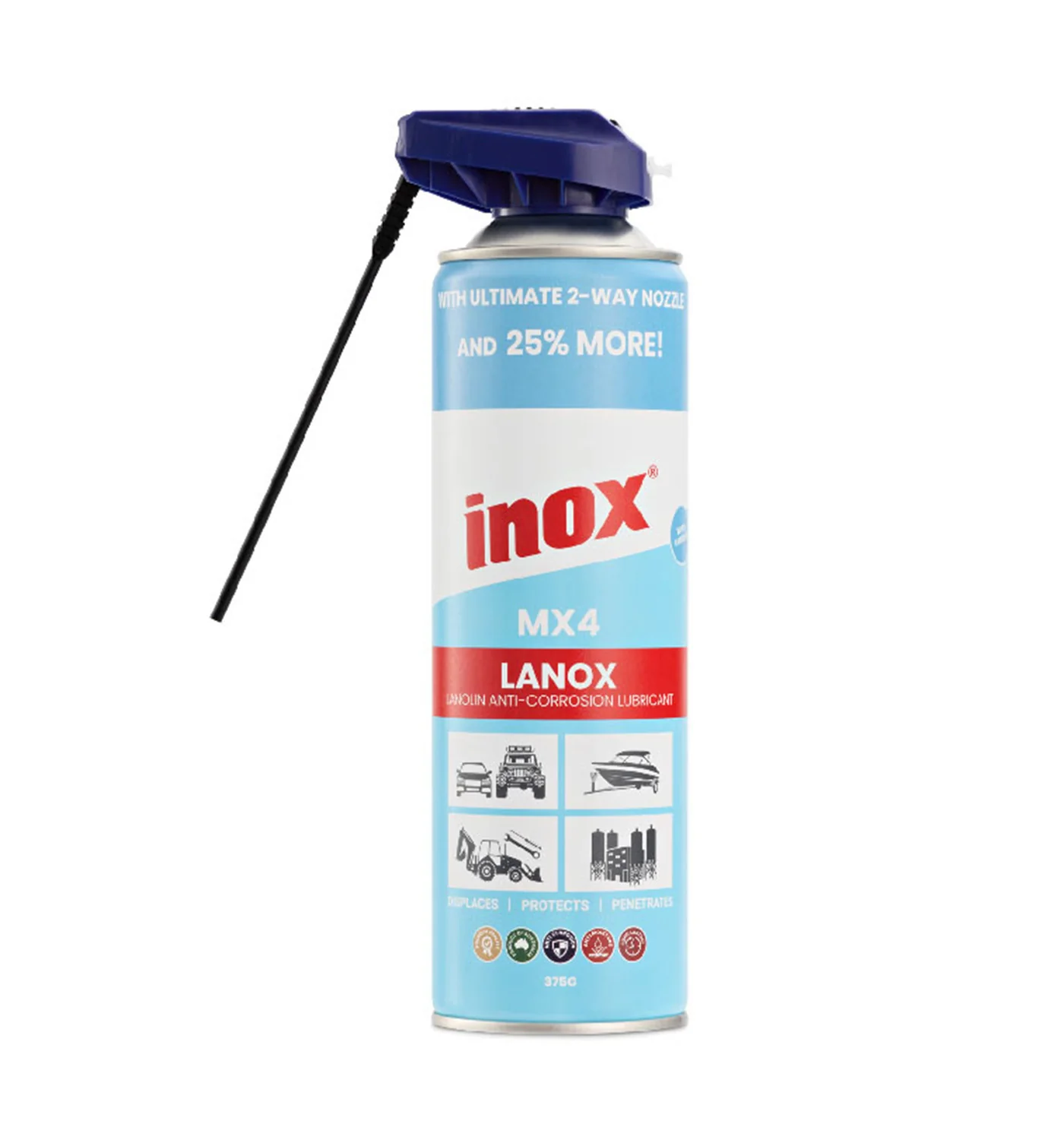 Inox Lanox MX4 Aerosol Spray 375ml Anti Corrosion with Straw