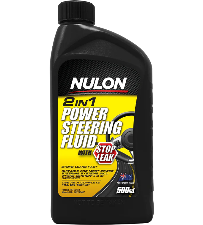 Nulon 2 in 1 Power Steering Fluid with Stop Leak 500ml - PSFSL450
