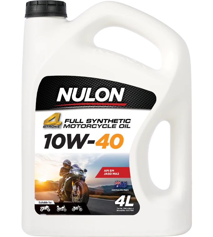 Nulon 4 Stroke Full Synthetic 10W-40 Motorcycle Oil 4 Litres - FSMC10W40-4