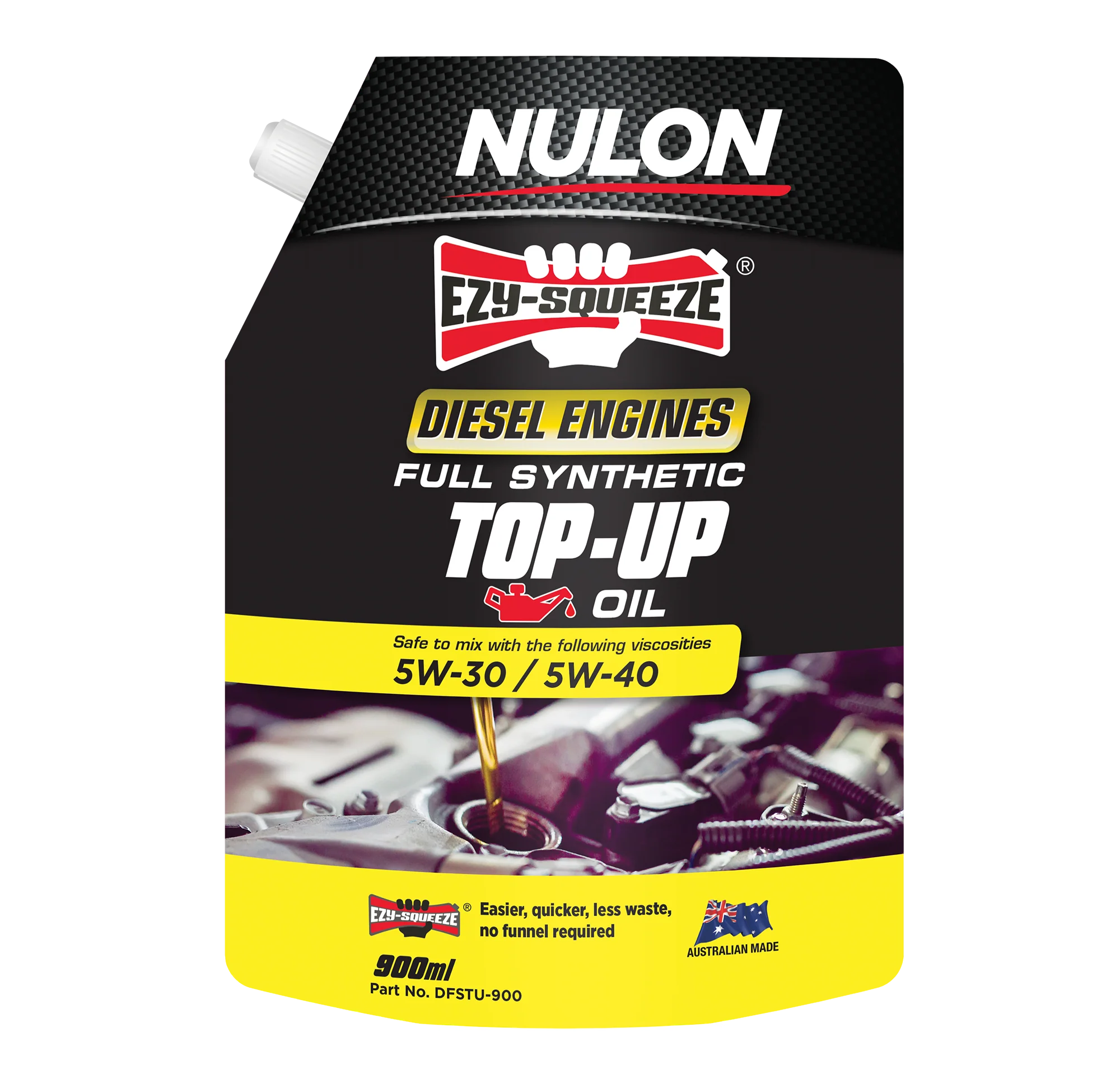 Nulon Diesel Engine Full Synthetic Top-Up Oil 900ml - DFSTU-900