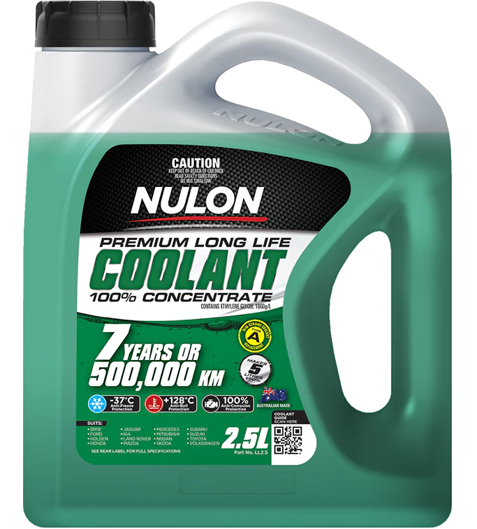 Nulon Green Premium Long Life Coolant 100% Concentrate 2.5 Litres - LL2.5