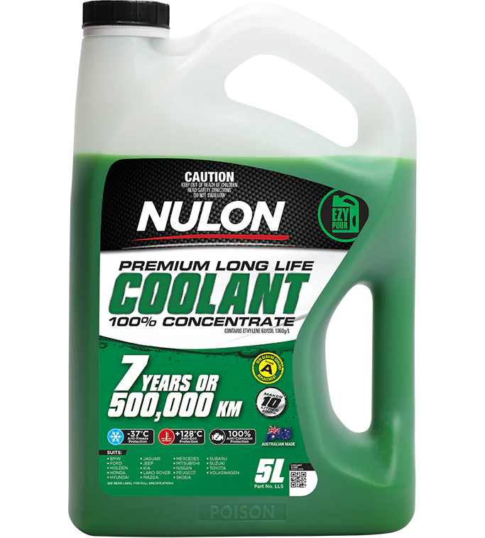 Nulon Green Premium Long Life Coolant 100% Concentrate 5 Litres - LL5