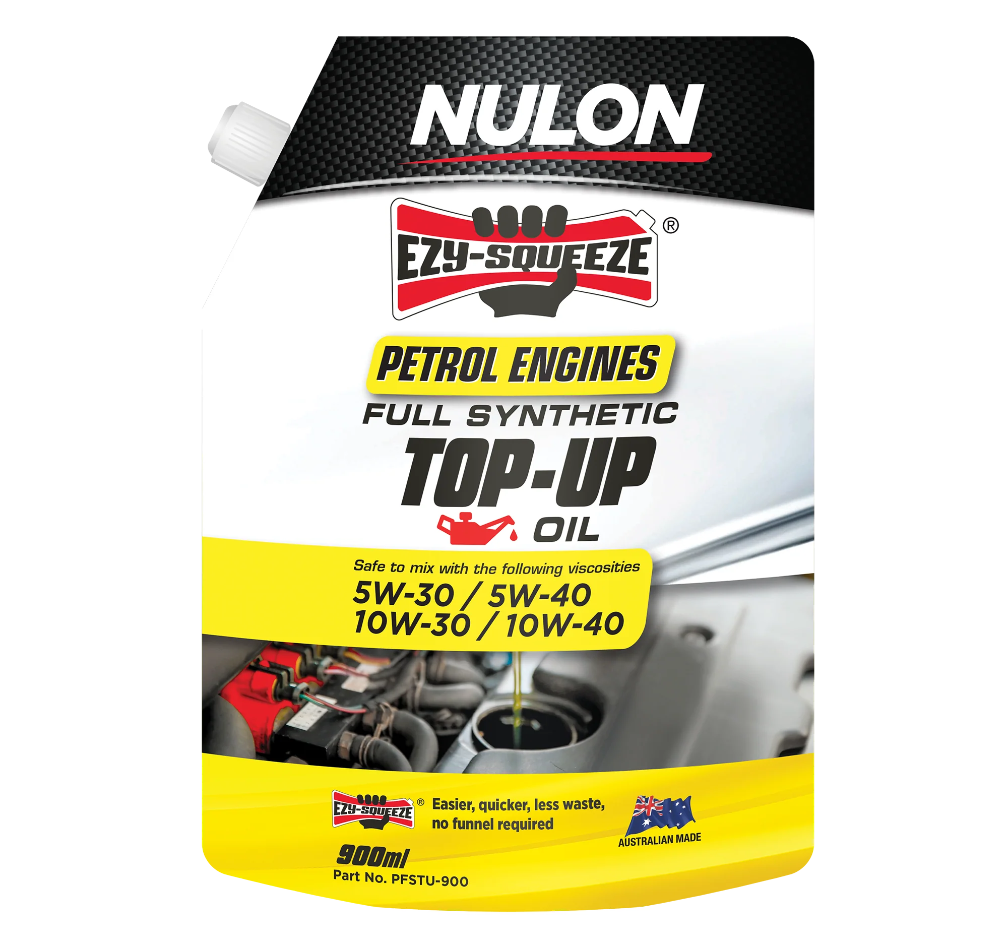 Nulon Petrol Engine Full Synthetic Top-Up Oil ml - PFSTU-900