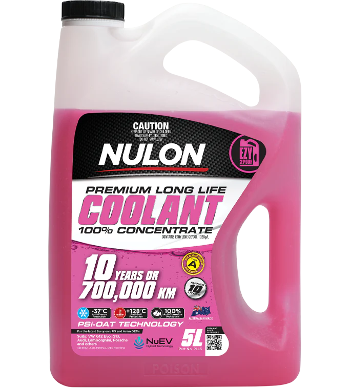 Nulon Pink Premium Long Life Coolant 100% Concentrate 5 Litres - PLL5