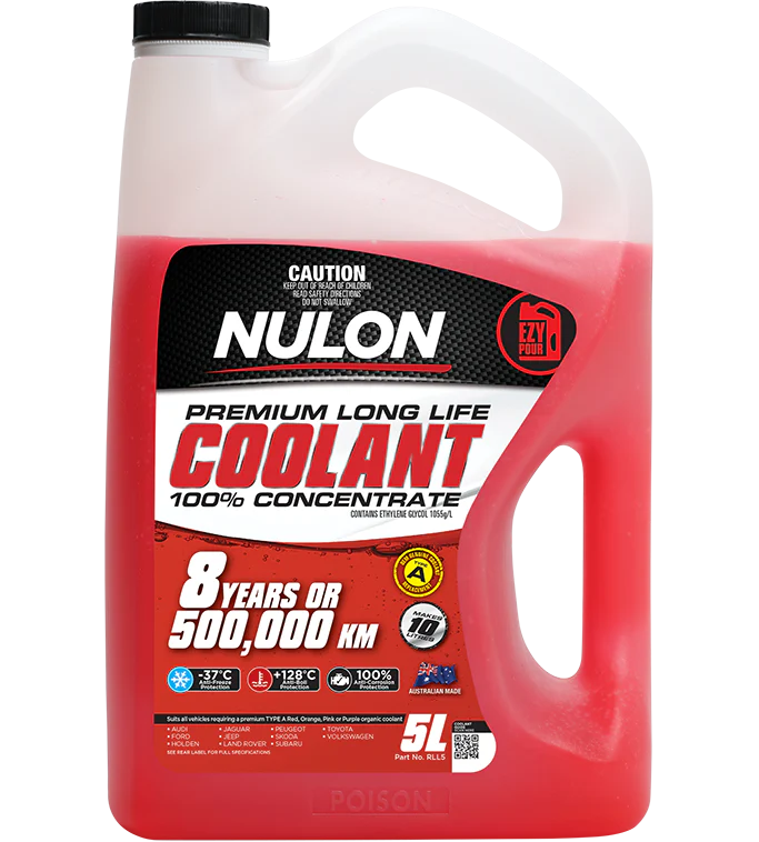 Nulon Red Premium Long Life Coolant 100% Concentrate 5 Litres - RLL5