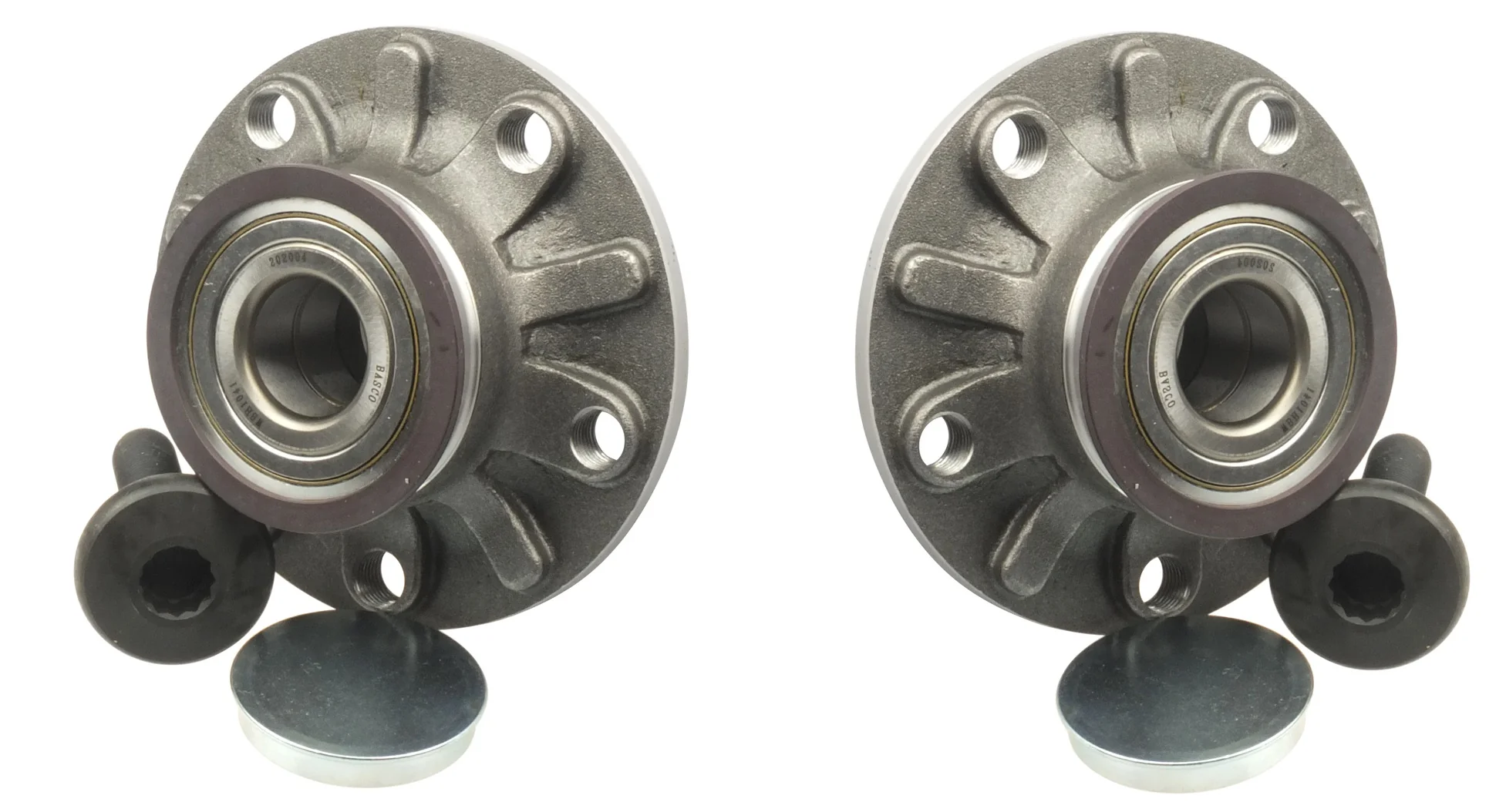 Pair Rear Wheel Bearing Hub For Audi A3 8Y Q2 8P Volkswagen Golf Jetta Skoda