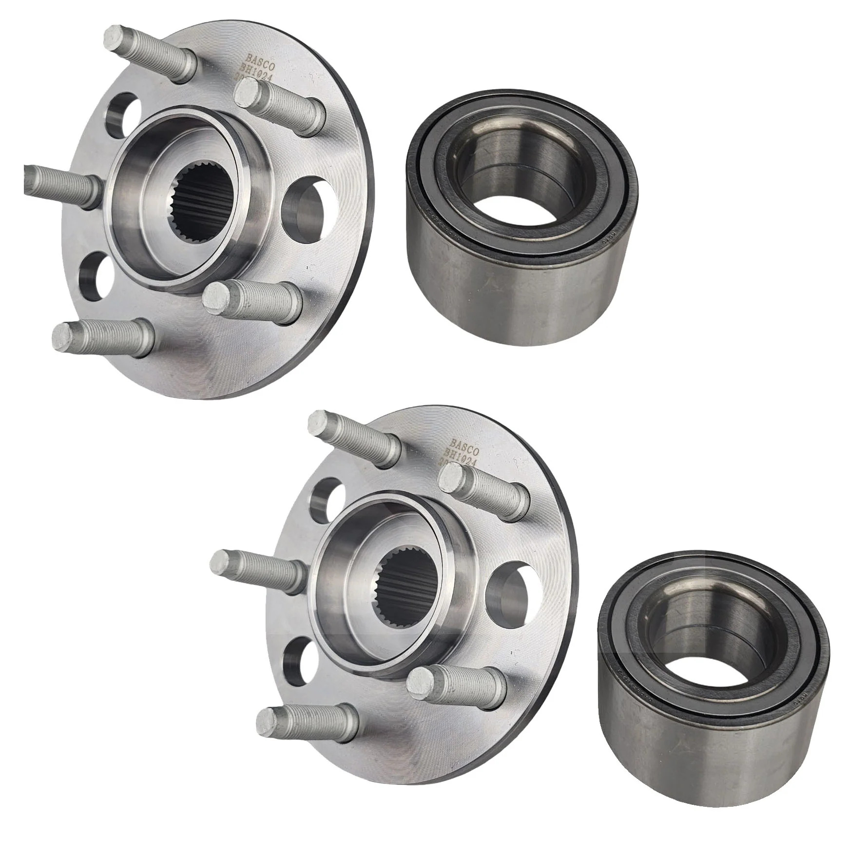PAIR Rear Wheel Bearing + Hub For Ford Fairlane Falcon BA BF Territory SY SZ IRS - Image 2
