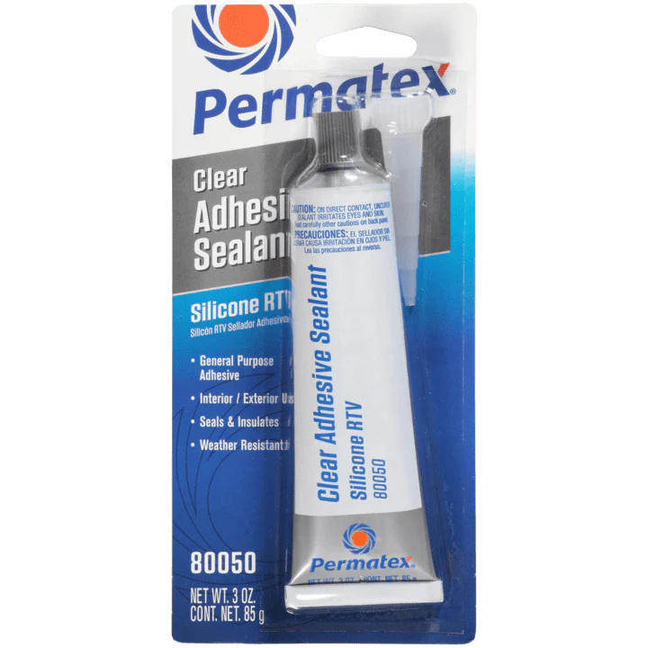 Permatex Clear Silicone Adhesive Sealant 85g 80050