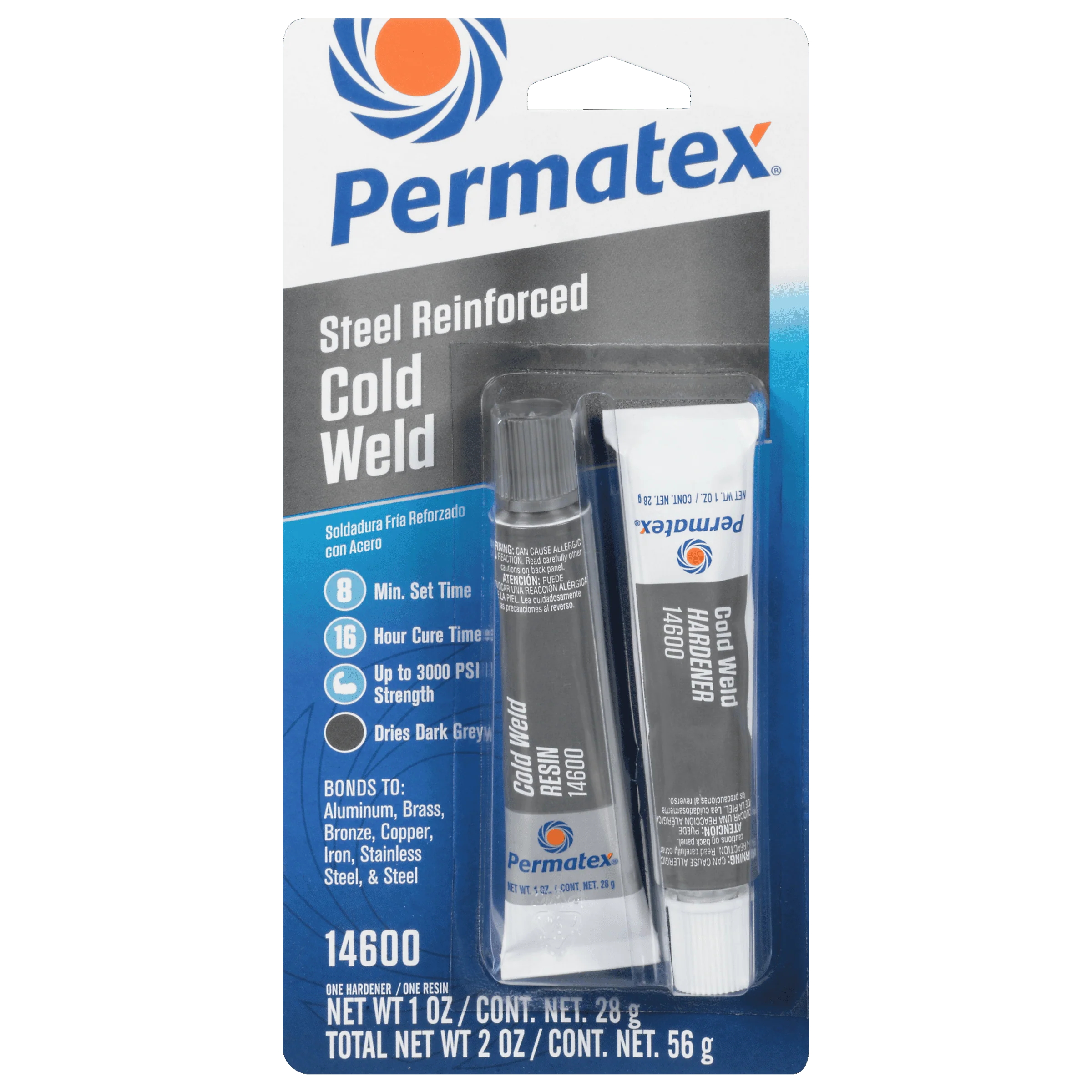 Permatex Cold Weld 2 Part Epoxy, 2 Oz - 14600