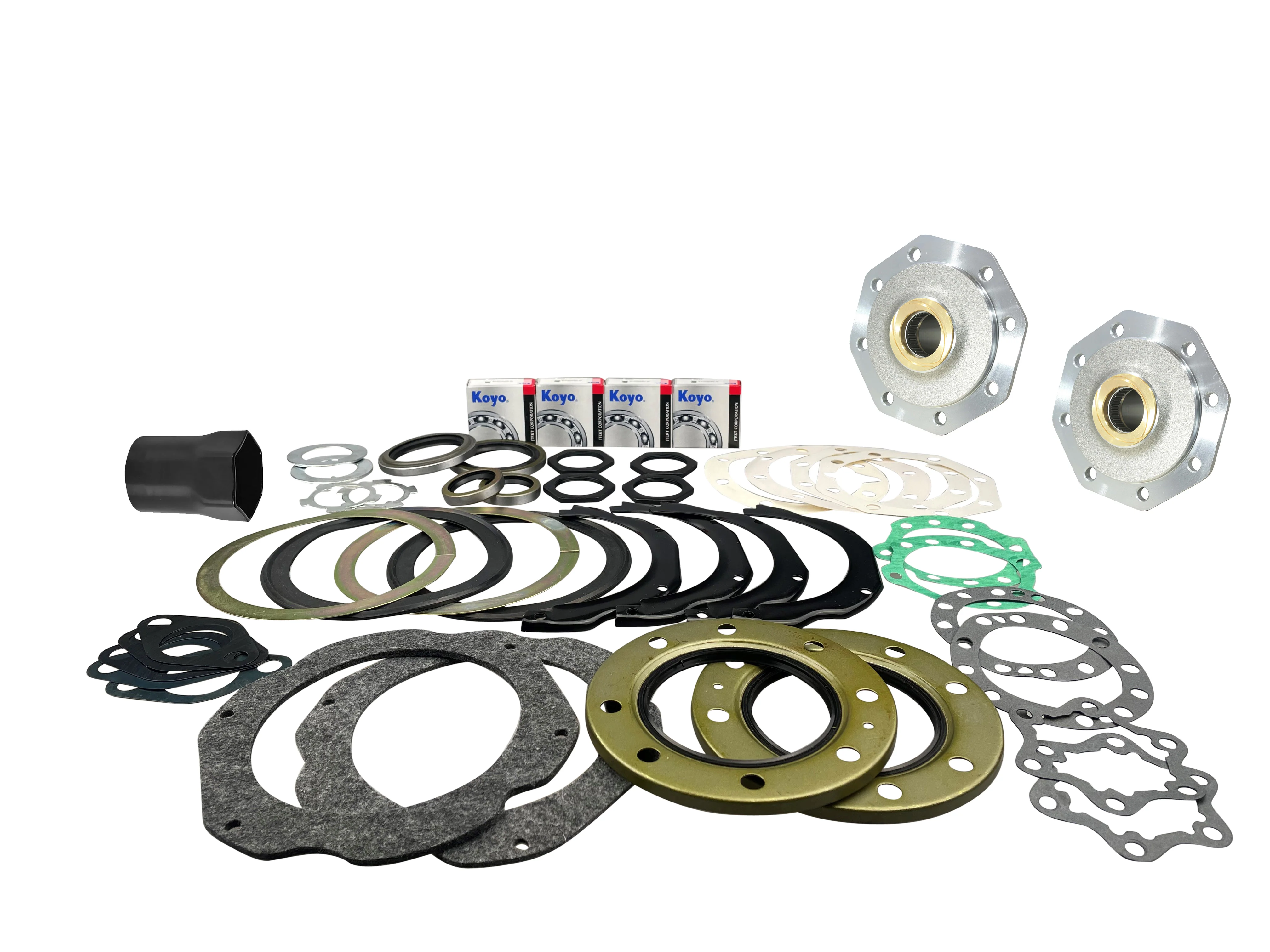 Swivel Hub Bearing & Seal Kit+Spindles For Toyota Landcruiser 76 78 79 80 105